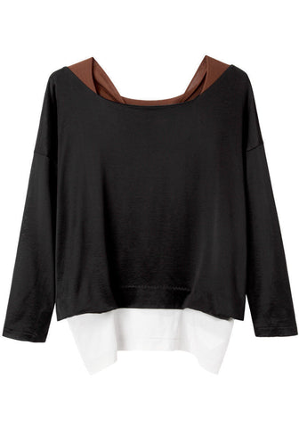 Color Block Jersey Top