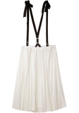 Jersey Pleat Skirt With Braces