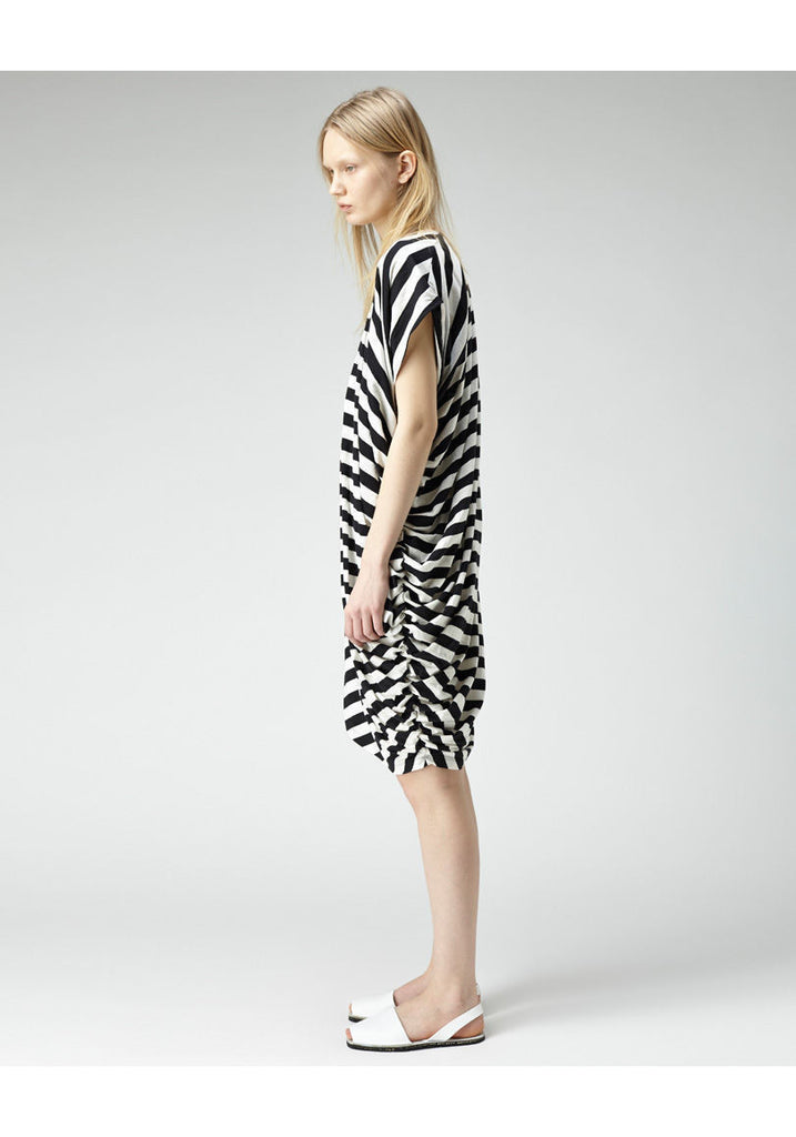 Asymmetric Striped Dress