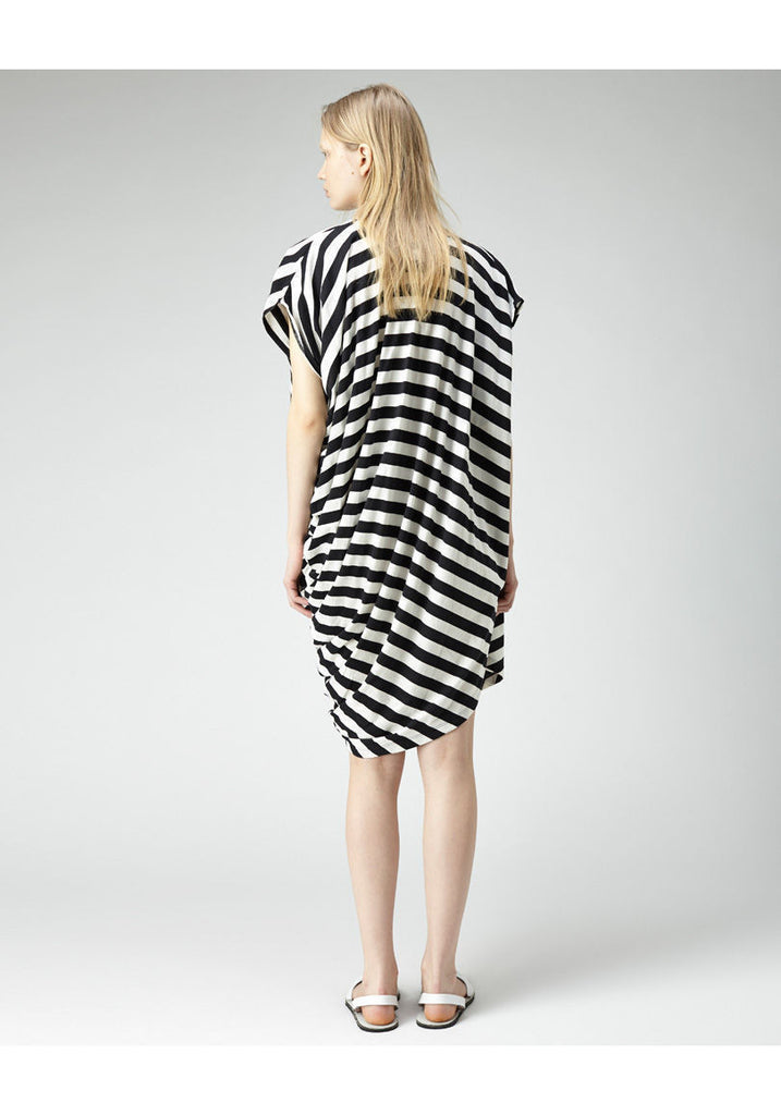 Asymmetric Striped Dress