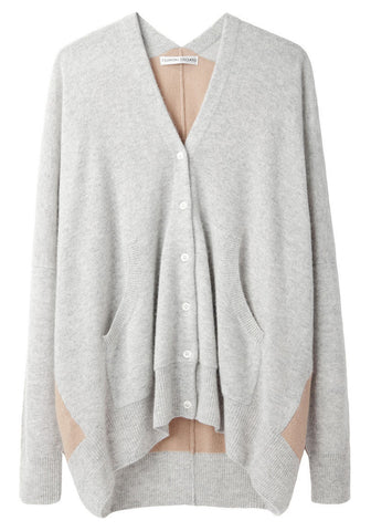 Bi-Color Cashmere Cardigan