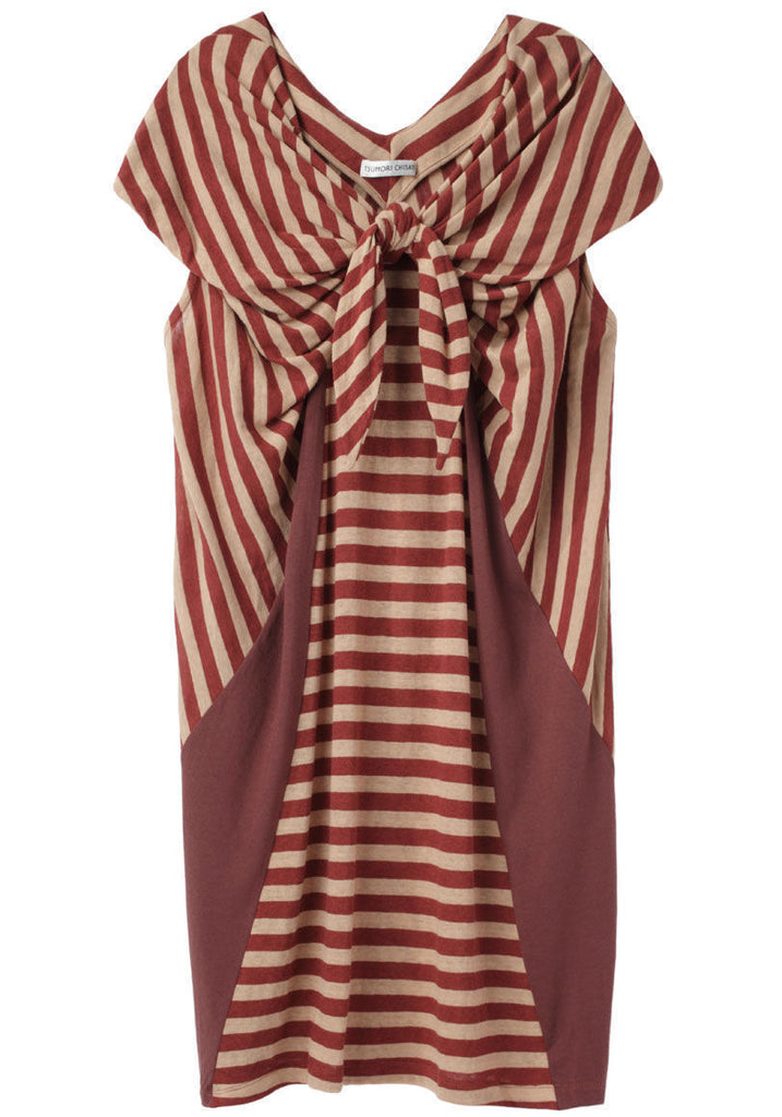 CW Stripe Dress with Tie