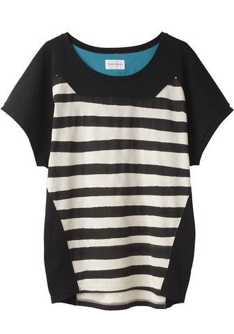 Cat Silhouette Stripe Tee