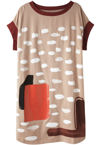 Cloud Cat Print Dress