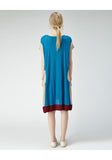 Colorblocked Linen Dress