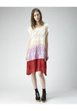 Colorblocked Silk Dress