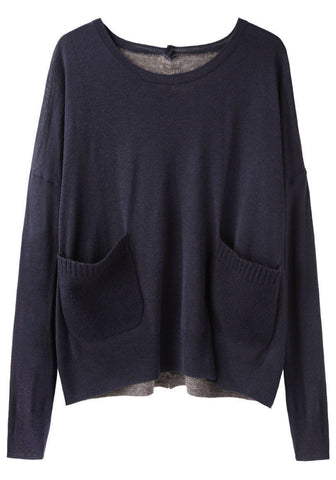 Contrast Back Pullover