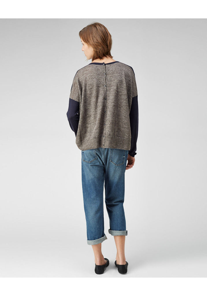 Contrast Back Pullover