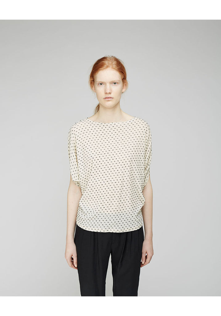 Dotted Slouch Sleeve Top
