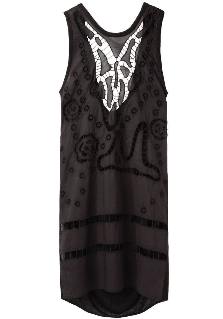 Embroidered Tank Dress