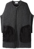 Fur Pocket Knit Jacket