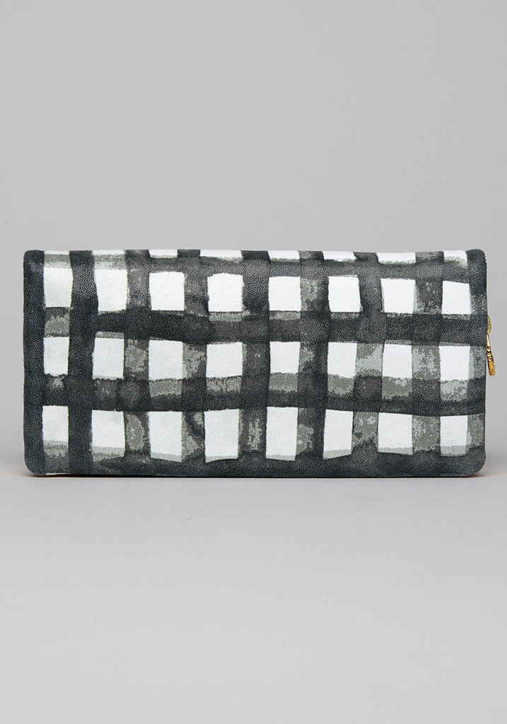 Gingham Check Cat Wallet
