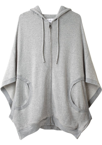 Oversized Hooded Sweat Poncho