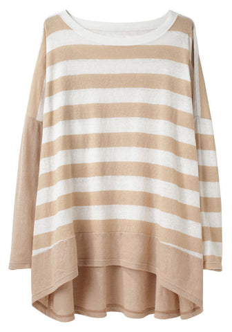 Oversized Striped Pullover