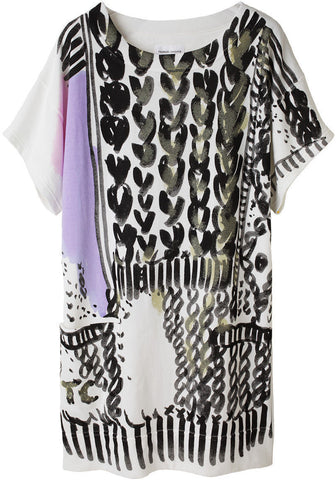 Printed Sweatshirt Dress