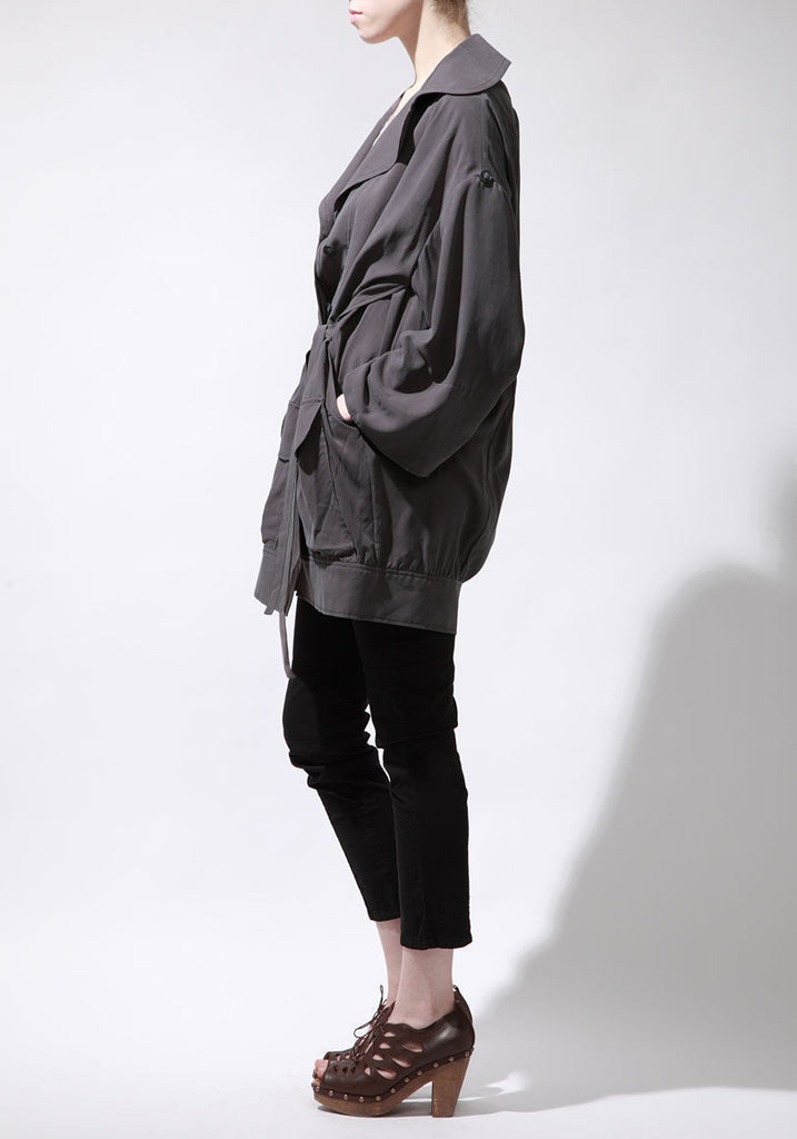 Sand Washed Silk Trench