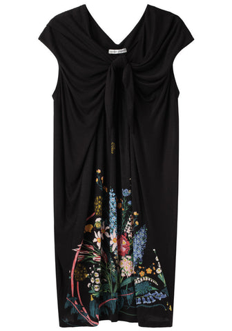 Stitch Flower Dress w/Tie