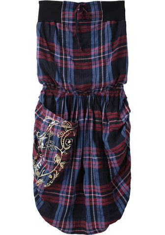 Strapless Tartan Dress