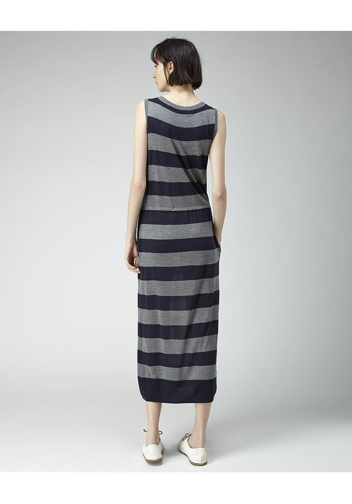 Striped Silk Knit Dress