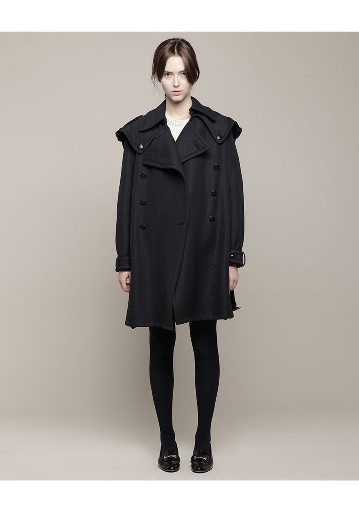 Double Breasted Wool Trench