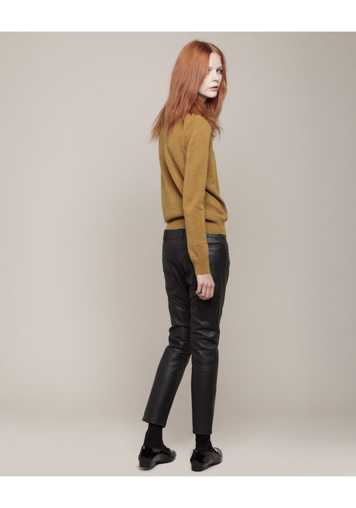 Cropped Leather Pant