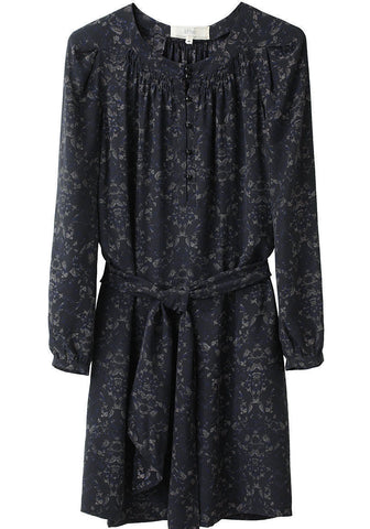 Printed Tie Waist Dress