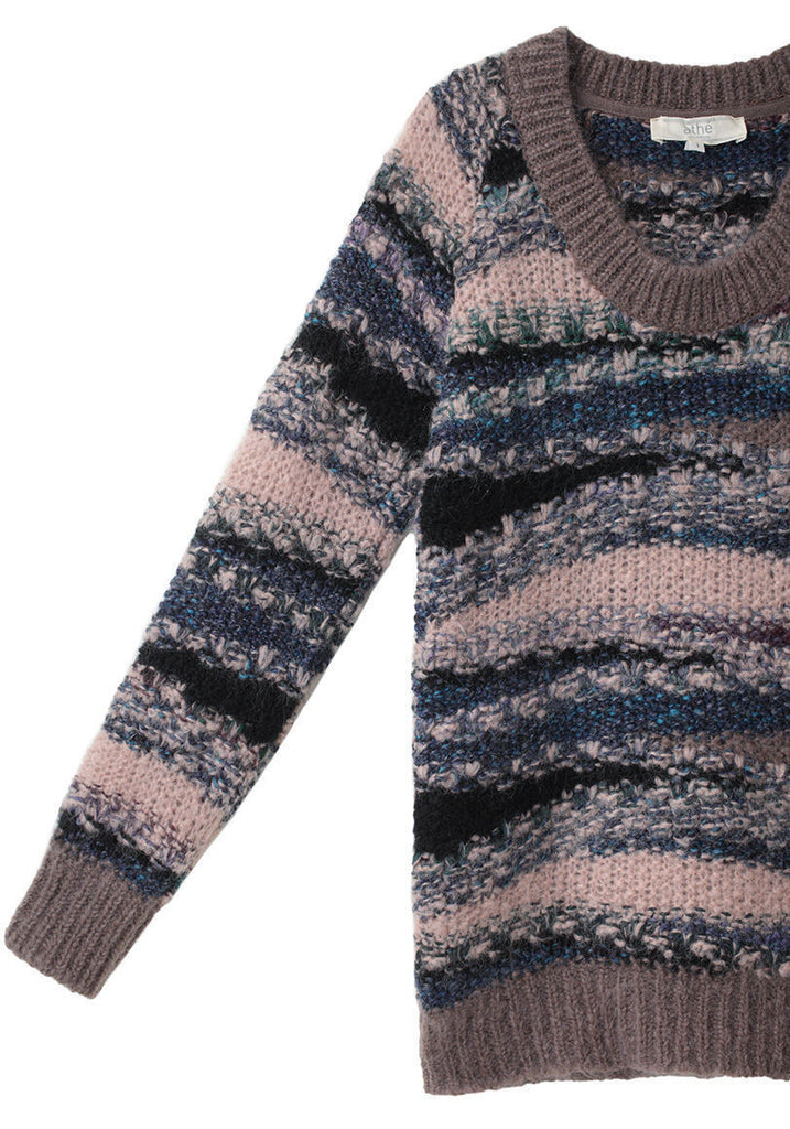 Scoop Neck Mohair Sweater