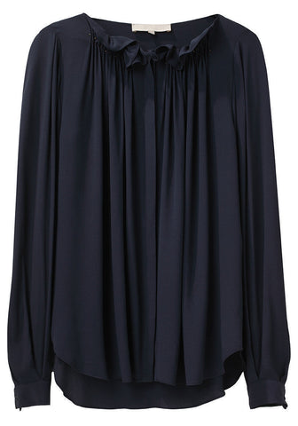 Blouse w/ Smocked Neckline