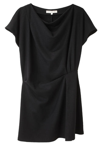 Draped Wool Flannel Dress