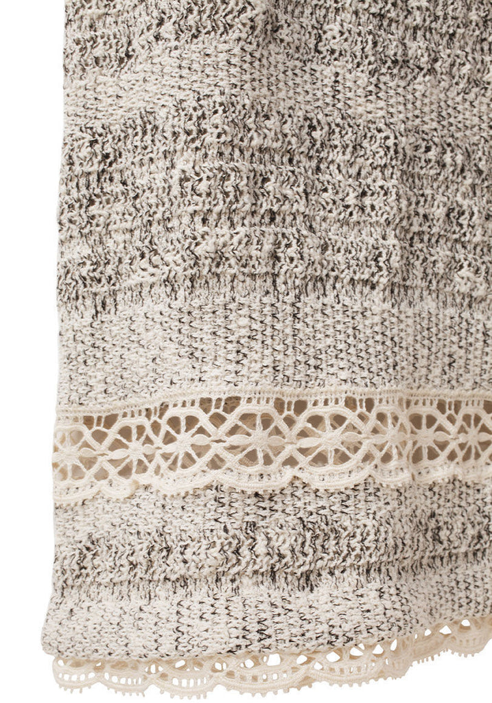 Knit Dress w/ Lace Detail