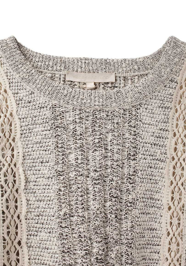 Knit Sweater w/ Lace Detail