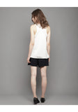 Linen Tank w/ Lace Overlay
