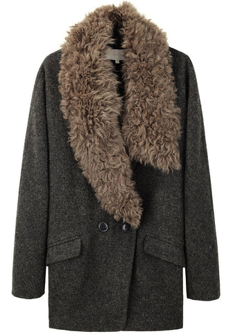 Shearling Collar Topcoat