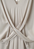 Silk Crepe V-Neck Dress