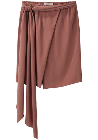 Silk Crepe Wrap Skirt