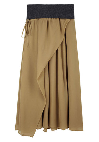 Silk Georgette Long Skirt