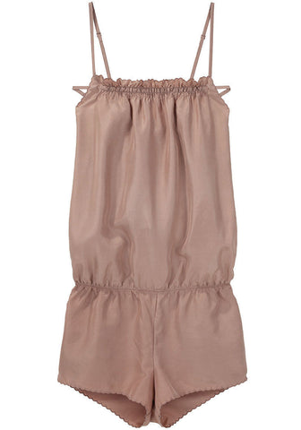 Smocked Silk Combi Short