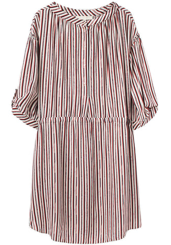 Striped Print Shirtdress