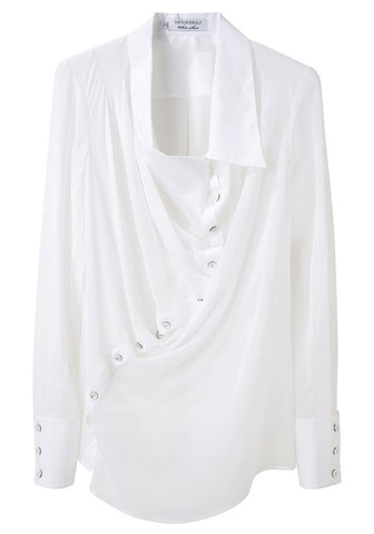 Asymmetric Draped Shirt