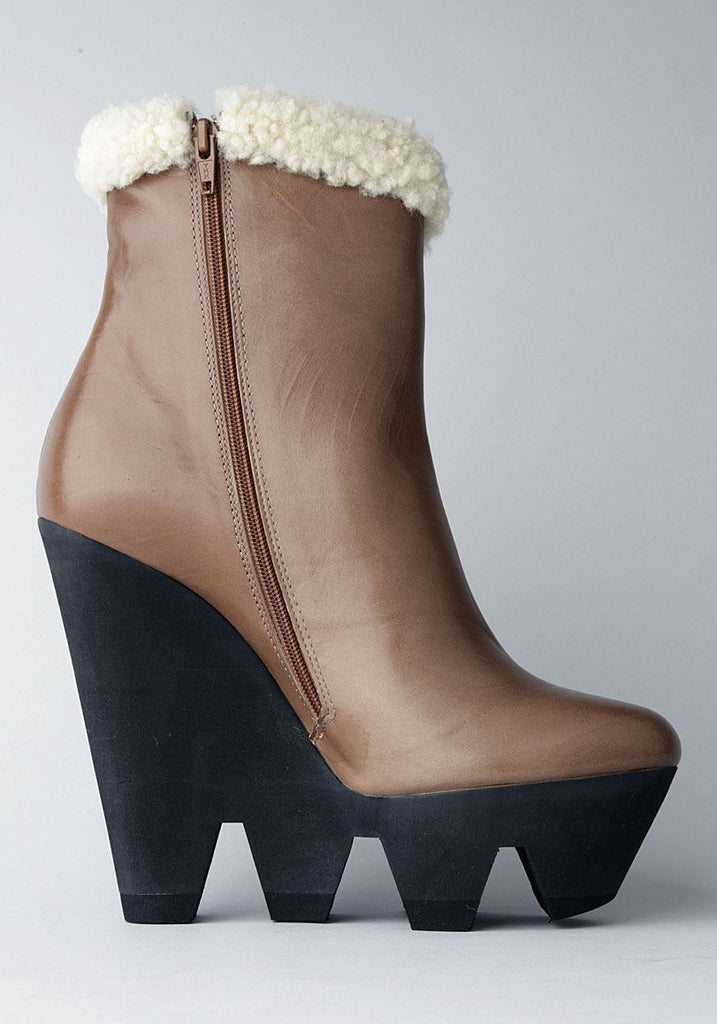 Fur Lined Ankle Wedge