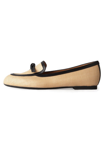 Slip-On Raffia Flat