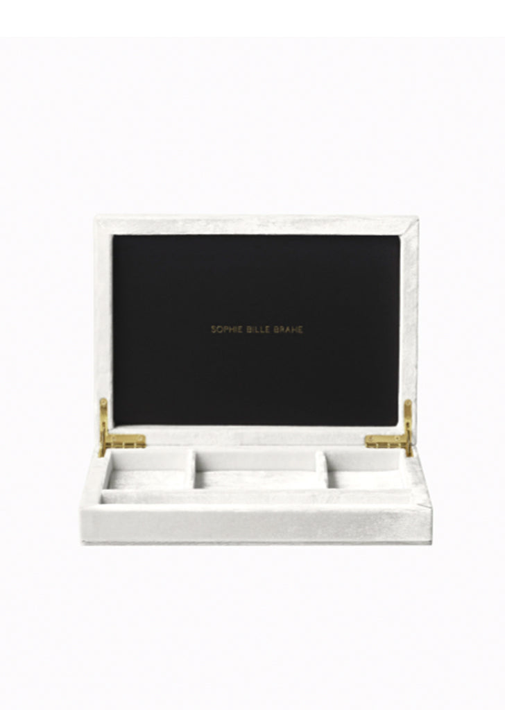 Tresor Blanc et Noir Velvet Jewelry Box — White