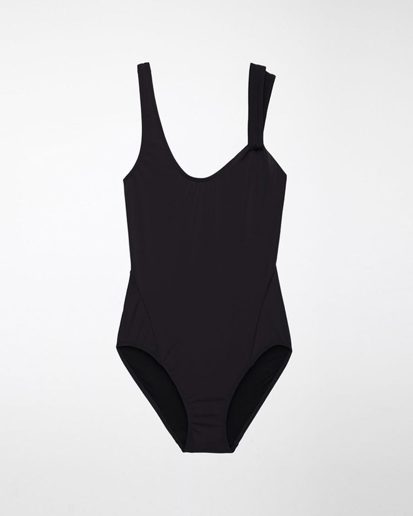 Wendy Bralette Bikini Top in Black Shiny Wide Rib
