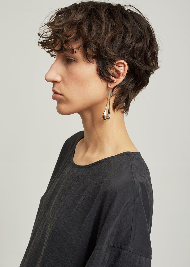 Long Drop Earrings - One Size / Silver