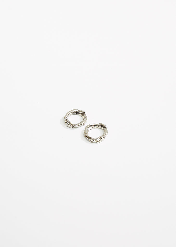 Hammered Silver Ring Set