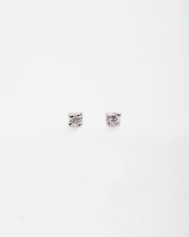 White Diamond Short Pierce Studs