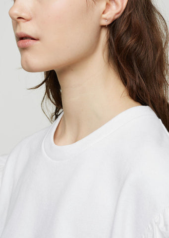 White Diamond Loop Earrings