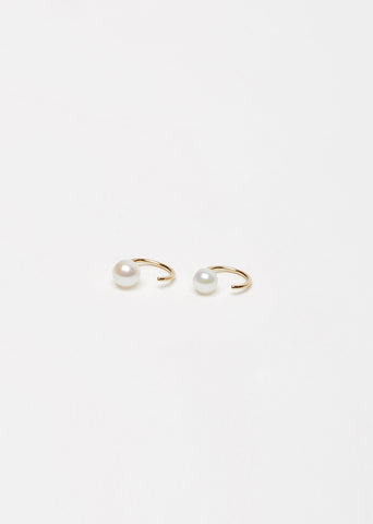 Pearl Encrusted Loop Earrings