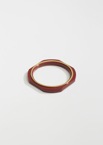 Geometric Lacquered Wood Bracelet