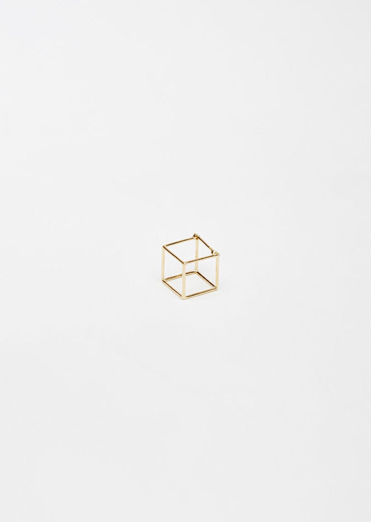Small 3D Square Earring